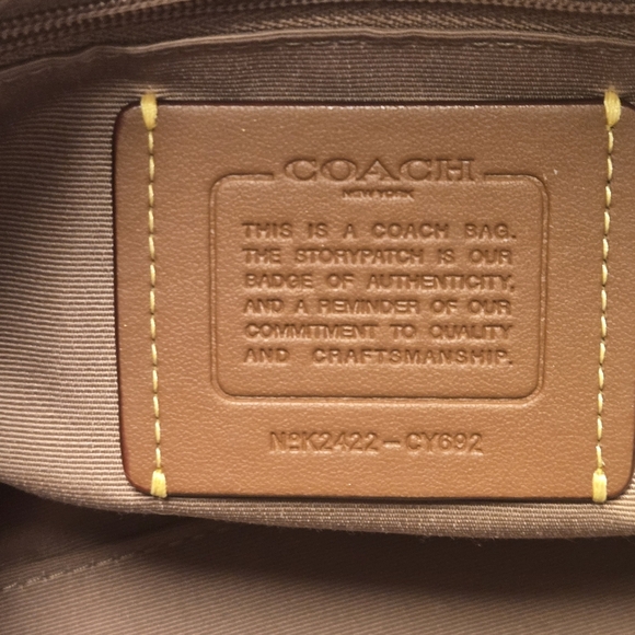 Coach Cherry Pattern Satchel - Brown and Pink - Picture 8 of 16